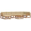 vidaXL Set de canapele de exterior cu pernă 8 pcs Natural și Bej