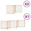 vidaXL Poartă de c&acirc;ini pliabilă cu ușă, 12 panouri, 600 cm, lemn plop