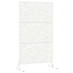 vidaXL Ecran de intimitate 100 x 50 x 180 cm Oțel Alb