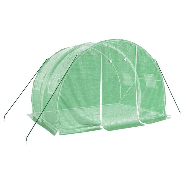 vidaXL Seră cu un cadru din oțel, verde, 6 m², 3x2x2 m