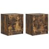 vidaXL Dulap de noapte 2 pcs Stejar fumuriu 43 x 34,5 x 47 cm