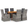 vidaXL Set mobilier pentru grădină, 7 piese, gri