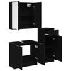 vidaXL Set de mobilier pentru baie 3 pcs Stejar Negru Lemn compozit