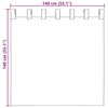 vidaXL Perdele Voile cu Bucle 2 buc Alb 140x140 cm