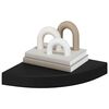 vidaXL Rafturi colțar suspendate, 4 buc., negru, 25x25x3,8 cm, MDF