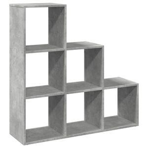 vidaXL Bibliotecă/separator cameră 3 niveluri , gri, 99x29x99 cm lemn