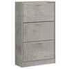 vidaXL Pantofar, gri beton, 63x24x103 cm, lemn compozit