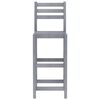 vidaXL Set bar de exterior, 7 piese, gri, lemn masiv de acacia