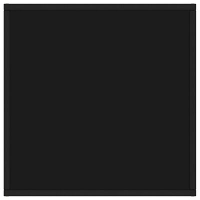 vidaXL Măsuță de cafea, negru cu sticlă neagră, 60x60x35 cm