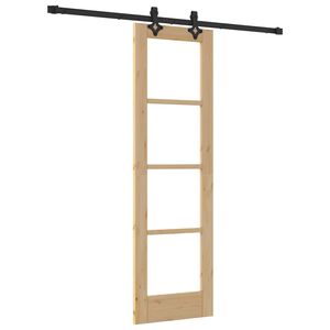 vidaXL Ușă glisantă ORKDAL Natural și Negru 61 x 198,5 cm