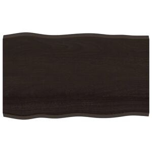 vidaXL Blat masă, 100x60x2 cm, maro, lemn stejar tratat contur organic