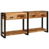 vidaXL Mese consolă 2 buc. Maro 161 x 33 x 75 cm Lemn de mango solid