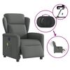 vidaXL Fotoliu electric de masaj rabatabil, gri &icirc;nchis, textil