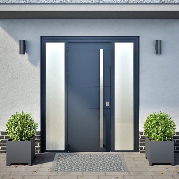 vidaXL Jardiniere de grădină, 2 buc., antracit, 40x40x40 cm, oțel