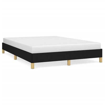 vidaXL Cadru de pat, negru, 140x190 cm, material textil