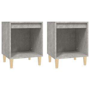 vidaXL Noptiere, 2 buc., gri beton, 40x35x50 cm
