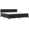 vidaXL Pat cu arc LED cu headboard Negru 200 x 200 cm Catifea