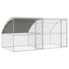 vidaXL Cușcă pentru pui cu 2 uși 2 buc. Argintiu 400x200x200cm