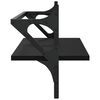 vidaXL Rafturi de perete cu bare, 2 buc, negru, 65x25x30 cm