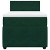 vidaXL Pat box spring cu saltea, verde &icirc;nchis, 90x190 cm, catifea