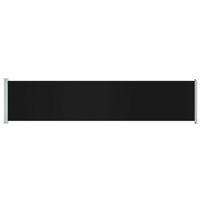 vidaXL Copertină laterală retractabilă de terasă, negru, 140 x 600 cm