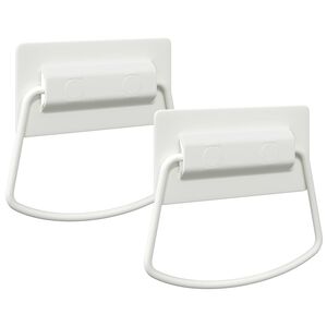 vidaXL M&acirc;nere pentru dulap 2 buc. Alb 85 x 45 mm Metal