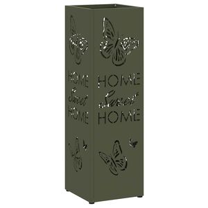vidaXL Stand pentru Umbrele de Plouă Oliv 15,5 x 15,5 x 49 cm Oțel