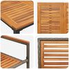 vidaXL Set de masă pentru grădină 3 pcs Gri și Brown poliratan