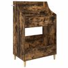 vidaXL Shelve media Stejar fumuriu 70,5 x 46 x 112 cm Lemn prelucrat