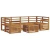 vidaXL Set de canapele de exterior 7 buc. natural Lemn Solid de Acacia