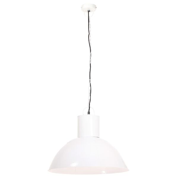 vidaXL Lampă suspendată, 25 W, alb, rotund, 48 cm, E27
