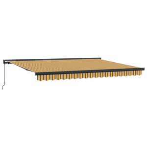 vidaXL Cortina Retractabilă Galben și gri 400 &times; 300 cm
