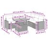 vidaXL Set canapele de grădină, 7 piese, cu perne, bej, poliratan
