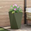 vidaXL Jardinieră 2 pcs Verde măsliniu 50 x 50 x 75 cm Oțel