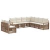 vidaXL Set de canapele pentru grădină 9 pcs Bej poliratan