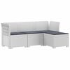 vidaXL Sofa de Grădină 4-Locuri cu Perne Aspect Ratan PP Alb