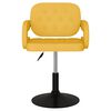 vidaXL Scaun de bucătărie pivotant, galben muștar, material textil