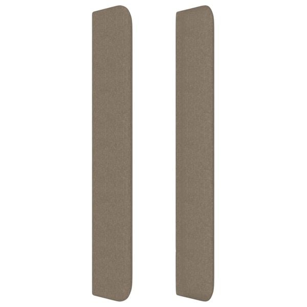 vidaXL Tăblie de pat cu aripioare gri taupe 83x16x118/128 cm textil