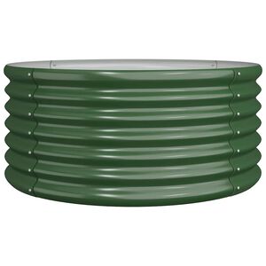 vidaXL Jardinieră grădină verde 80x80x36 cm oțel galvanizat