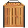 vidaXL Cutie perne de exterior 110x45x42/53cm lemn masiv acacia/oțel