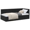 vidaXL Cadru de pat colțar cu headboard Negru 90 cm x 200 cm Catifea