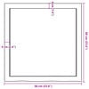 vidaXL Blat de baie, 60x60x(2-6) cm, lemn masiv netratat