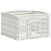 vidaXL Spațiu de joacă pentru c&acirc;ini cu 4 panouri Alb 63 x 63 x 40 cm