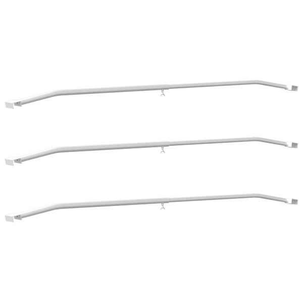 vidaXL Brățară de prelată pentru remorci 3 pcs Argintiu 100-145 cm
