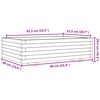 vidaXL Jardinieră de grădină, alb, 90x60x26,5 cm, lemn masiv de pin