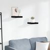vidaXL Rafturi de perete 2 buc. negru extralucios 23x23,5x3,8 cm, MDF