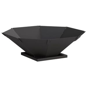 vidaXL Cuptor de foc Negru 50 x 50 x 15,5 cm Oțel