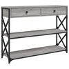 vidaXL Măsuță consolă, gri sonoma, 100x28x75 cm, lemn prelucrat