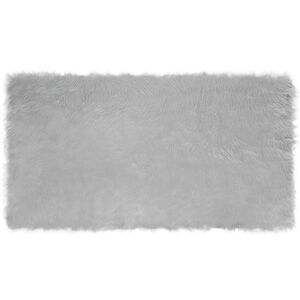 vidaXL Covor din de oaie artificială TAFALLA Gri 60 x 110 cm Poliester