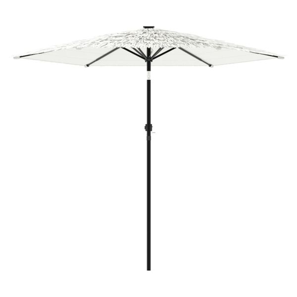 vidaXL Umbrelă soare de grădină st&acirc;lp din oțel, alb 268x268x226cm